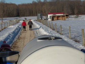 My son and his wife having a sweet day at the farm