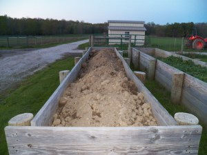 Renovating the old strawberry bed
