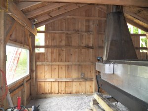 Limestone added to get rid of the mud